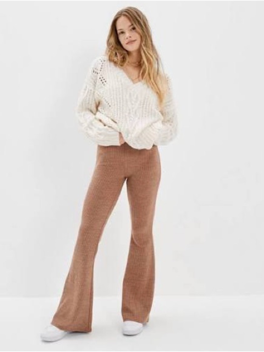 American Eagle Outfitters Super High Waisted Sweater Flare Pants